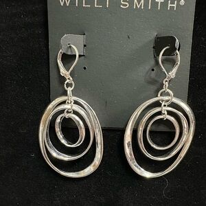 Willi Smith Silver Multi-Hoop Earrings